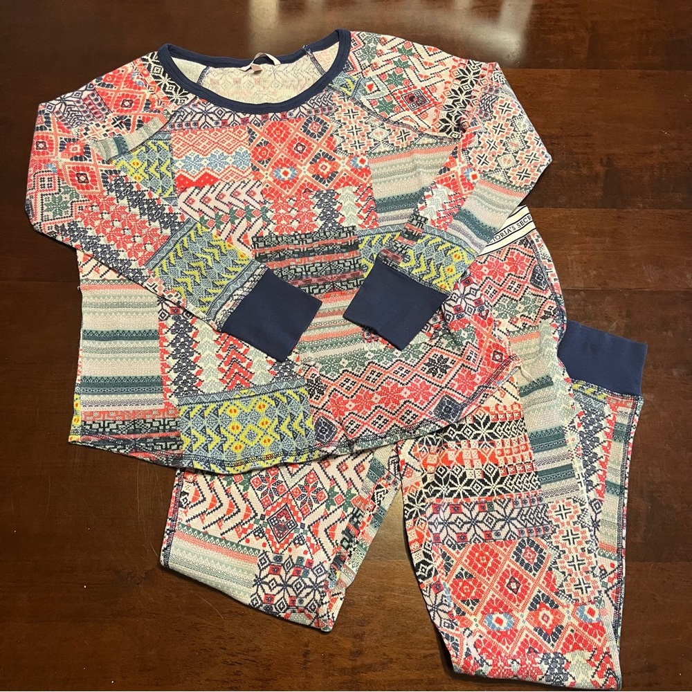 Victoria’s Secret Patchwork Holiday Pajama Set- Small